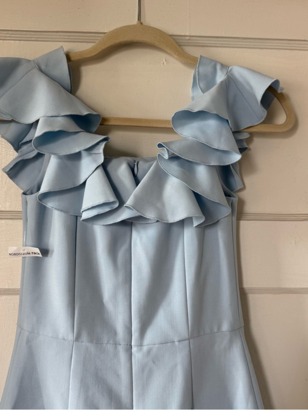 French Connection Light Blue Ruffle Mini Dress - Picture 5 of 13